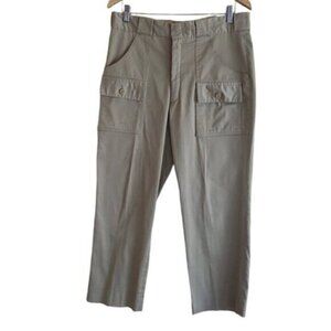 Vintage MEC Cargo Pant Men 34 Khaki Button Pocket Hiking Outdoor Gorpcore  FLAW